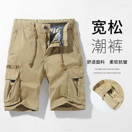 Men's Shorts Washed Cotton 2023 Summer Straight Men's Loose Trend Cargo Pants Casual