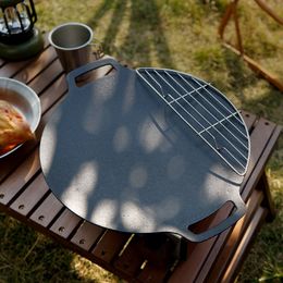 Camp Kitchen Non-Stick Baking Griddle Anti-scorch High Temperature Barbecue Grid Mesh Pad for Outdoor Camping Bbq Tools Camping Hiking Access 230210