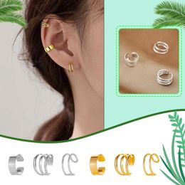 Dangle Earrings Cute Stud Cuff 925 Sterling Silver Ear Non Piercing Fake Cartilage 80mm Hoop For Women