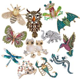 Pins Brooches Meedoz Animal Insect For Women Crystal Rhinestone Lapel Brooch Pin Set Daily Decoration Drop Delivery 2022 Amvo3