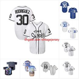 Stitched The Sandlot Benny 'The Jet' Rodriguez Bel Air Academy Printed Movie Baseball Jerseys Michael 'Squints' Palledorous Alan Yeah-Yeah McClennan