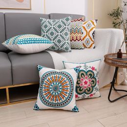 Pillow Ethnic Style Cotton Embroidery Cover Decorative Case Car Sofa Office Supplies Decor Pillows For