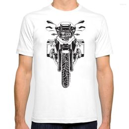 Men's T Shirts Men's Motorcycle Design Print T-shirt Summer Moto 1250GS Black Hipster Tee Shirt White Casual Outfits