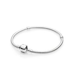 100% 925 Sterling Silver Charm Bracelets with Original Box for Pandora Fashion Party Jewellery For Women Men Girlfriend Gift Snake Chain Beads Charms Bracelet Set