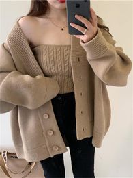 Women's Knits 2023 Two Pieces Set Vest Cardigan T-Shirt Autumn Women Female T Shirt Tee Ladies Tops Sweater Sexy Slim Spring Skinny