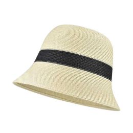 Geniş Memlu Şapkalar Yaz Açık Moda Kadın Hasır Şapka Lady Yaz Güneş Şapk Visor Cap Panama Stil Kova Kapağı Strawhat Plajı Şapka Açık Kız Kapağı G230131
