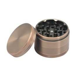 New Smoking Pipes four-layer 63mm bronze flat-plate pattern grinder aluminum alloy smoke crusher, smoke appliances