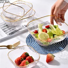 Bowls Transparent Phnom Penh Glass Bowl Fruit Plate Salad Snack Dessert Soup Plates Noodle Decorative Tableware