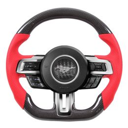 Car Steering Wheels Car Accessories Custom Carbon Fiber Steering Wheel for Ford Mustang 20 16-20 18