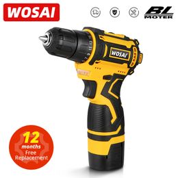 Electric Drill WOSAI 16V MAX Brushless Cordless Drill 32Nm Electric Screwdriver 251 Torque Settings 2Speeds MTSeries Power Tools 230210