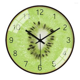 Wall Clocks Cartoon Fruit Clock Modern Design Kitchen Minimalist Watermelon Orange Kiwi Mute Living Room Home Decor Restaurant