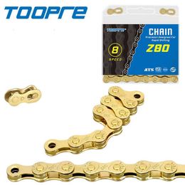 TOOPRE Mountain Bike 6-7-8/9/10/11/12S Single Silver/Gold Chain EIEIO Bicycle 114/116L Shift Speed Carbon Steel Chains 0210