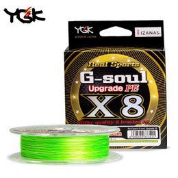 Braid Line YGK GSOUL X8 Upgrade Braid Fishing Line Super Strong 8 Strands Multifilament PE line 150M 200M Japan 14LB 16LB 22LB 60LB 230209