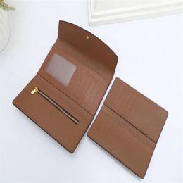 Top quality 2pcs set single zippy card wallet womens desig handbags purses clutch wallets leather purse card holder passport bag L298v