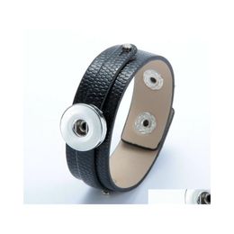 Link Chain Handmade Leather Bracelets Bangles Colorf Snap Button Wrap Bracelet Wristbands For Diy Jewelry Making Fit 18Mm P O Drop D Dhsoc