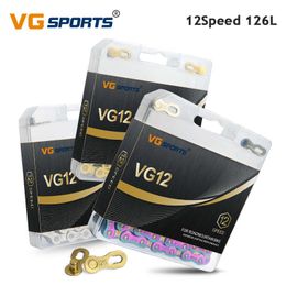 Bike VG Sports 12 Speed MTB Bicycle Chains Half Hollow Ultralight 1x12 System Connector Included 126L Links for Mountain Road Bikes 0210