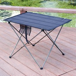 Camp Furniture Portable Foldable Table Camping Outdoor Furniture Computer Bed Tables Picnic 6061 Aluminium Alloy Ultra Light Folding Desk 230210