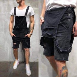 Men's Pants Fashon Mens Bib And Brace Overalls Work Trousers Dungarees Casual Jumpsuit Romper Black Blue