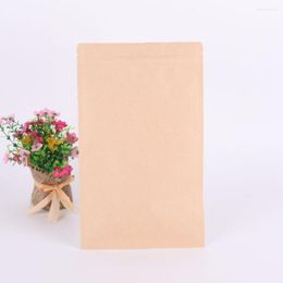 Jewellery Pouches Wholesale 13cmx18.5cm Brown Kraft Paper Aluminium Foil Zip Lock Bag Food Packaging Ziplock Coffee Candy Bags