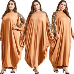 Ethnic Clothing Ramadan Muslim Women Dubai Abaya Loose Oversized Batwing Sleeve Long Maxi Dress Islamic Arab Gown Kaftan Farasha Robe Jilbab