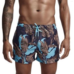 Men's Shorts Men's Spring And Summer Leisure Resort Gathering Hawaiian Flower Panty Lace Up Beach Short Swim Men Board