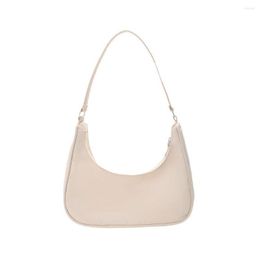 Evening Bags Woman Nylon Shoulder Bag Tote Casual Solid Color Handbag Organizers Female Fashion Pouch Supplies White