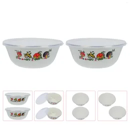 Bowls Bowl Enamel Salad Serving Basin Vintage Oriental Chinese Enamelware Noodle Metal Mixing Soup Dessert Plates Plate Dishes