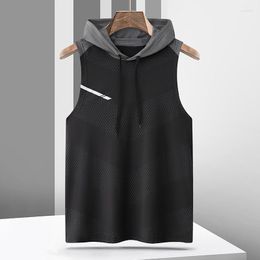 Men's Tank Tops Quick-Dry GYM Sports Streetwear Fashion Oversized 3XL Vest T Shirt Black White For 2023 Summer Top Tees T-Shirt