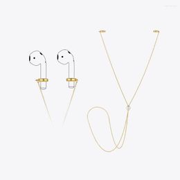 Chains ENFASHION Kpop Pearl Necklace Headphones Necklaces For Women Gold Colour Fashion Jewellery Party Choker 2023 Collier Femme P213228