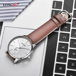 2020 LONGBO Luxury Quartz Watch Casual Fashion Leather Strap Watches Men Women Couple Watch Sports Analog Wristwatch Gift 80286306D