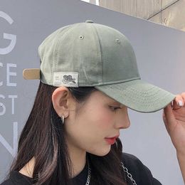 Ball Caps Foux Baseball Caps Summer Women Men Snapback Patch Letter Lovers Adjustable Hardtop Simplicity New Fashion Korea Style 2021 G230209