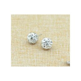 Stud Earrings For Women Fashion Jewellery China Copper With Platinum Plated 10Mm Ball Womens Drop Delivery Dha1V