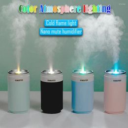 Night Lights Car Ultrasonic Mini USB Humidifier Portable Flame Lamp Air Essential Aroma Oil Diffuser Home Office Mist Maker Fogger