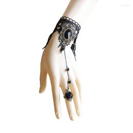 Charm Bracelets 2023 Arrival Bracelet Fashion Gothic Style Black Lace Retro Jewelry For Women Drop