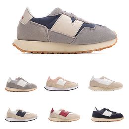 Kids Bungee N 237 Running Shoes Toddler Children Designer Sneakers Beige White Black Suede Rain Cloud Natural Pink with Sport Trainers