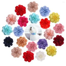 Dog Apparel Fashion Solid Flower Bows Slidable Collar Big Flower-Collar Supplies Bow Tie Pet Accessories