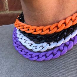 Choker Fashion Acrylic Thick Necklaces For Women Men Bohemian Plastic Long Collar Pendant Necklace Statement Jewellery Gifts