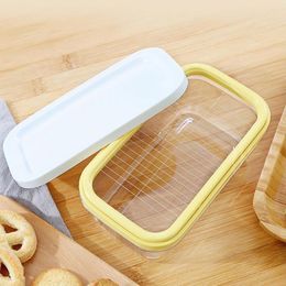 Plates Multifunctional Plastic Butter Dish With Slicer For Easy Cutting Box 2 In 1 Type Clear Container Kitchen Tool Supplies