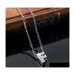 Pendant Necklaces Necklace Sier Short 26 English Letters Name For Women Fine Jewelry Wholesale Chain Drop Delivery Pendants Dhjep