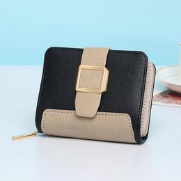 Brieftaschen Hasp Damen Brieftasche Mode Kartenhalter Reißverschluss Geldbörse PU Ledertasche Weibliche Geldtasche