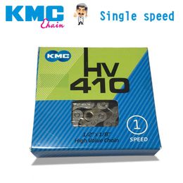 KMC HV410 Bicycle Single Speed Drive Systems 112 Links s Silver Folding Urban Leisure Bike Anti-rust Chain 0210