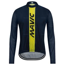 Racing Jackets Men's Windbreaker Anti-UV Cycling Jacket Unisex Windproof Bike Maillot Sports Long Sleeve Light And Thin Jersey