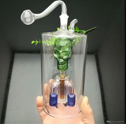 Glass Smoking Pipe Water Hookah Large upper skull and lower four-claw filter glass water bottle