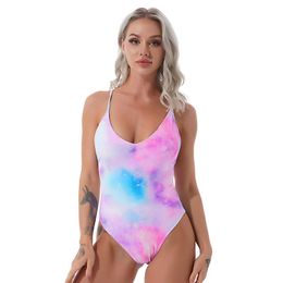 Women's Swimwear Sexy Women High Cut Backless One Piece Swimsuit Thong Bikinis Swim Suit Female Bathing Monokini Swimming Beachwear