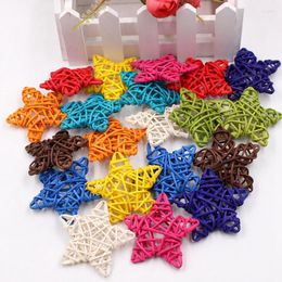Decorative Flowers 5pcs/lot Artificial Straw Ball For Wedding Decoration Birthday Party Supplies Rattan Stars Ornament Home Decor