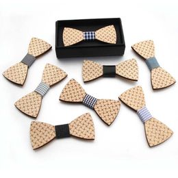 Bow Ties Cross Border Wooden Tie Wood Woven Twill European And American Men's Butterfly