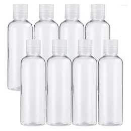 Storage Bottles 8 Pack 200ml(6.7 OZ) Empty PET Plastic Portable Travel Bottle With Disc Cap For Shampoo Conditioner Lotion Toiletries