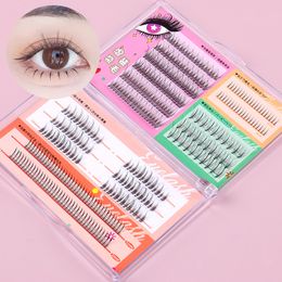 Mix Styles Individual Lash Extension Single Cluster Fishtail Sandwich Wispy Natural Segmented Lashes Makeup