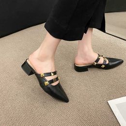 Slippers 2022 Summer Fashion Women's slippers Fashion Shoes Women Sexy Pointed Mules Comfortable Non-slip Sandal of Slides Female G230210