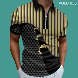 Men's Polos Summer Short Sleeve Zipper Mens Clothing European Style Comfortable Breathable Street Wear Tops 230211